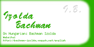 izolda bachman business card